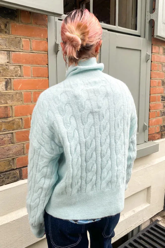 Samsoe & Samsoe Nola Misty Blue Cable Sweater