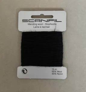 SCANFIL  Wool Darning Thread  Black