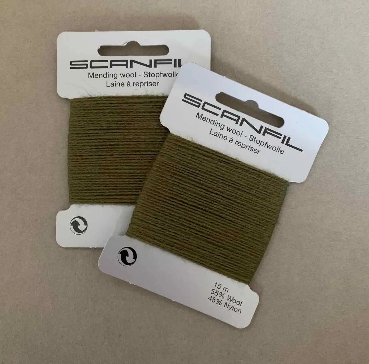 SCANFIL  Wool Darning Thread  Olive