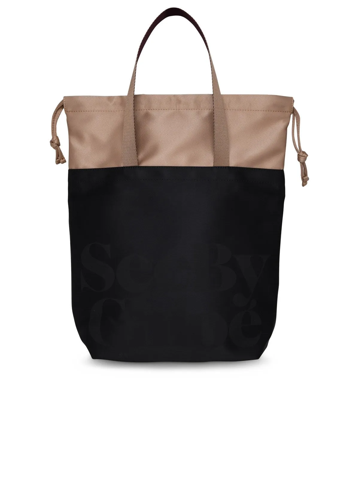 See By Chloé Logo Printed Panelled Tote Bag