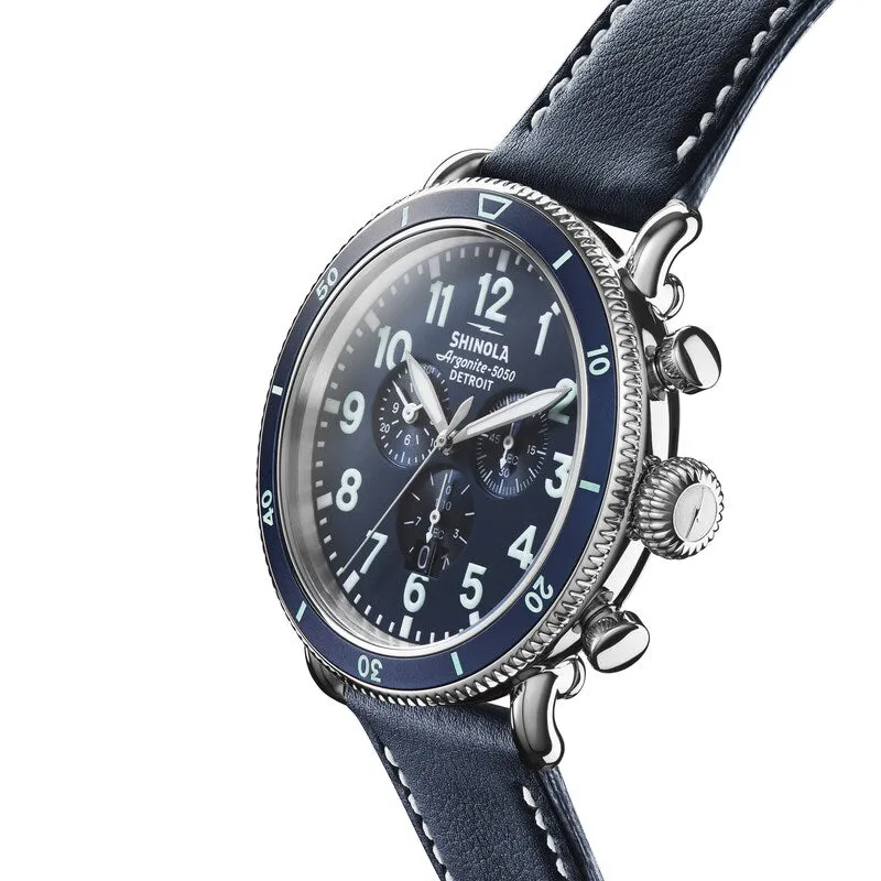 Shinola 48MM Runwell Sport Chrono Blue Dial Watch S0120194489