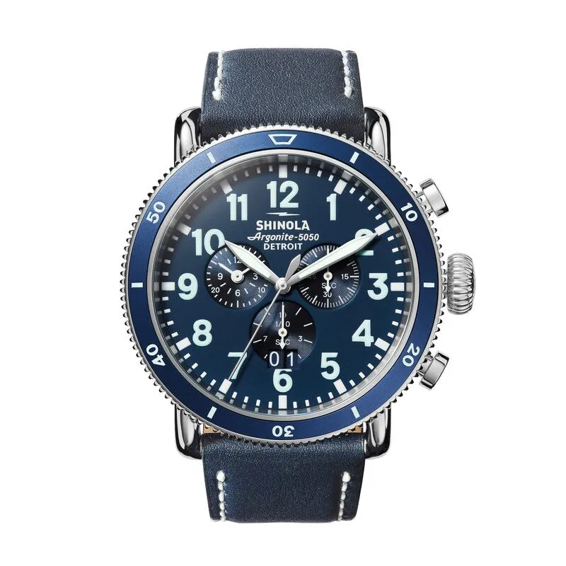 Shinola 48MM Runwell Sport Chrono Blue Dial Watch S0120194489