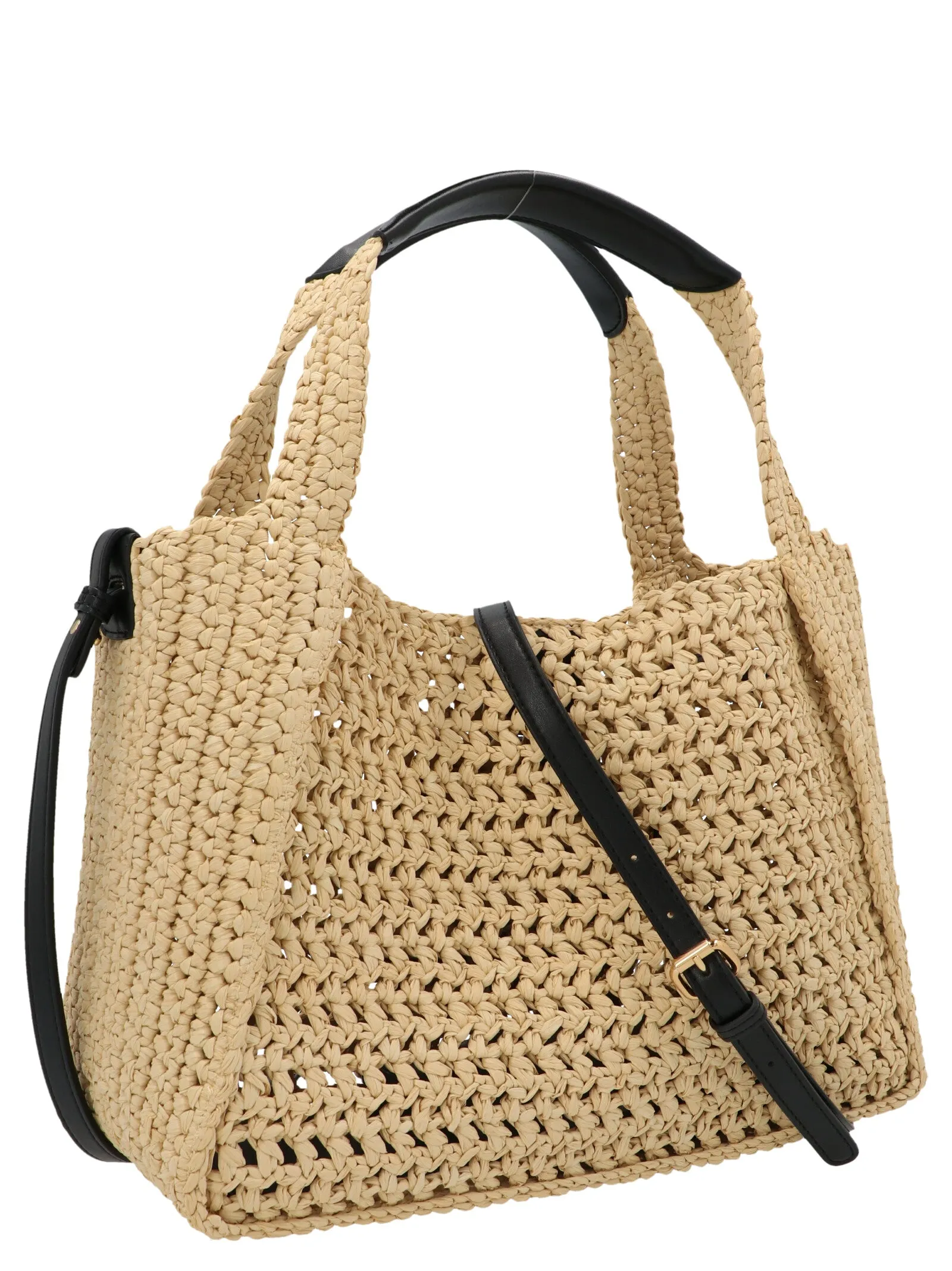 Stella McCartney Logo Patch Woven Tote Bag