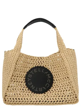 Stella McCartney Logo Patch Woven Tote Bag