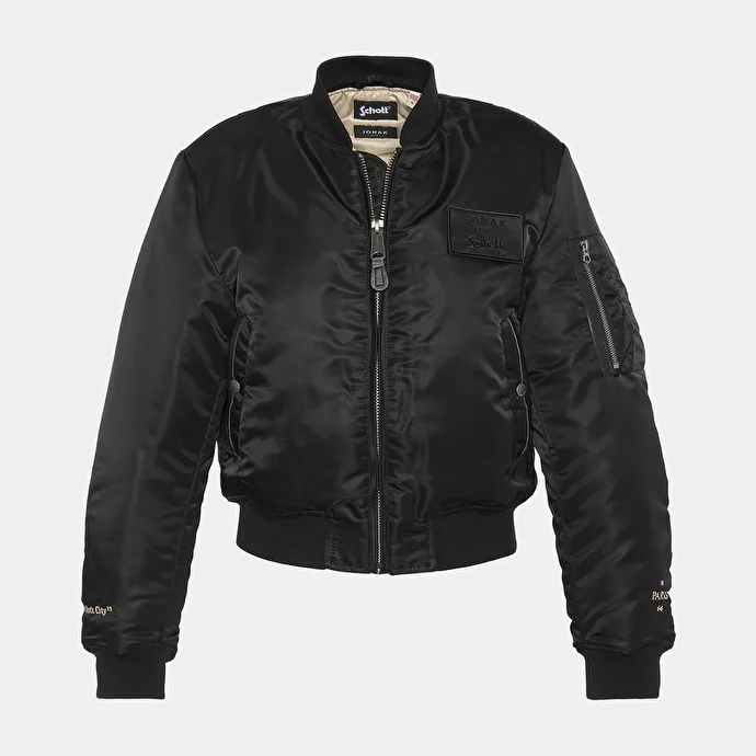 The Jonak Bomber - Jonak x Schott in black nylon