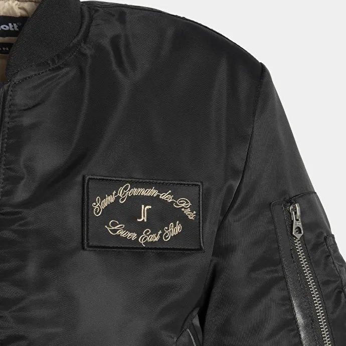 The Jonak Bomber - Jonak x Schott in black nylon