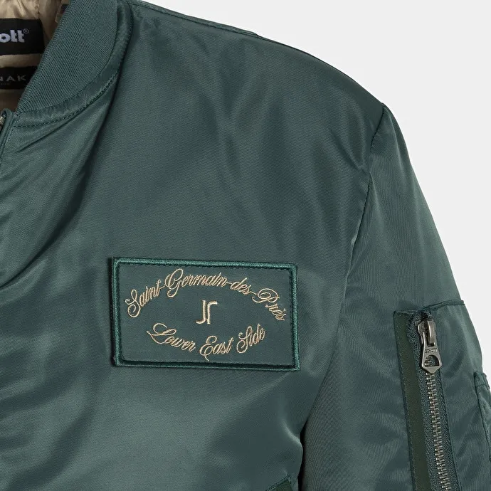 The Jonak Bomber - Jonak x Schott in green nylon