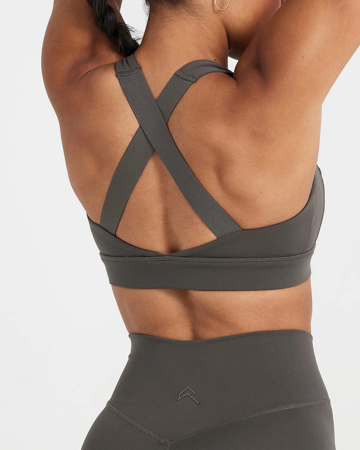 Timeless Wide Strap Sports Bra | Deep Taupe