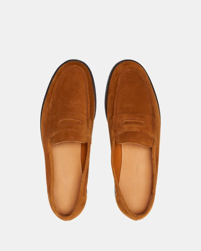 Tobacco Suede Lightweight Penny Loafer