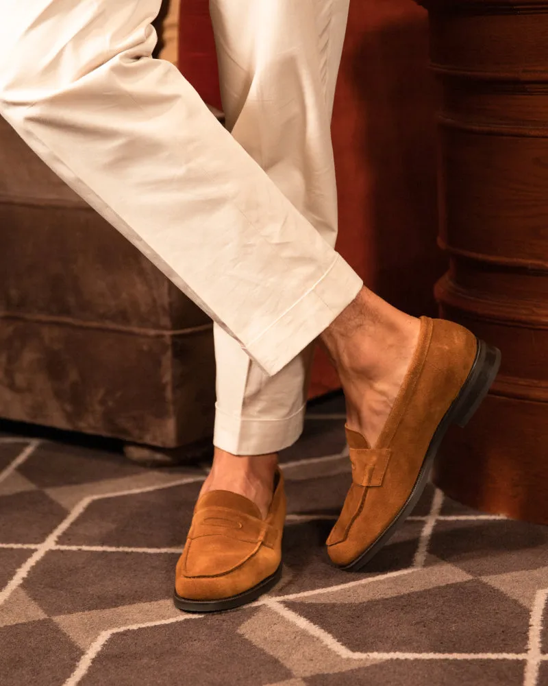 Tobacco Suede Lightweight Penny Loafer