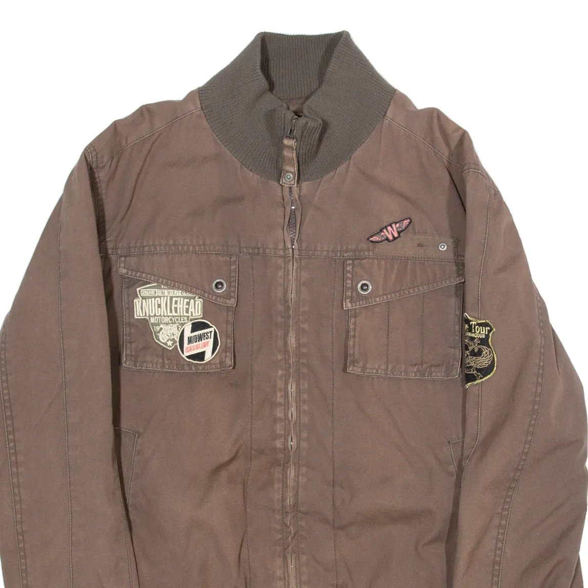 TOM WOLFE Mens Bomber Jacket Brown M