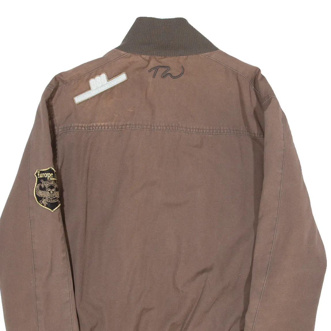 TOM WOLFE Mens Bomber Jacket Brown M