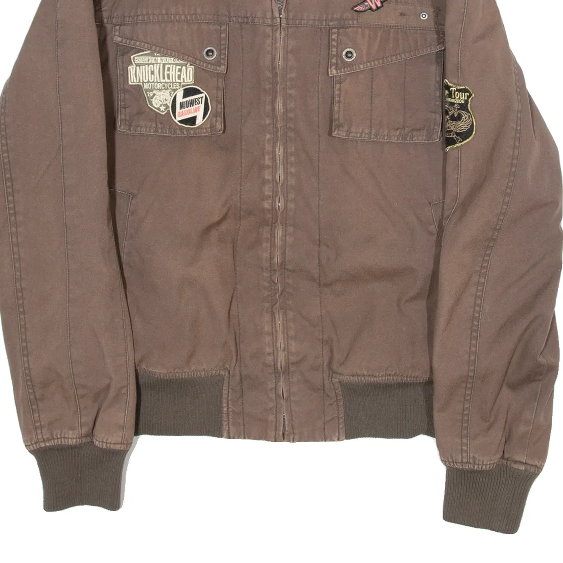 TOM WOLFE Mens Bomber Jacket Brown M