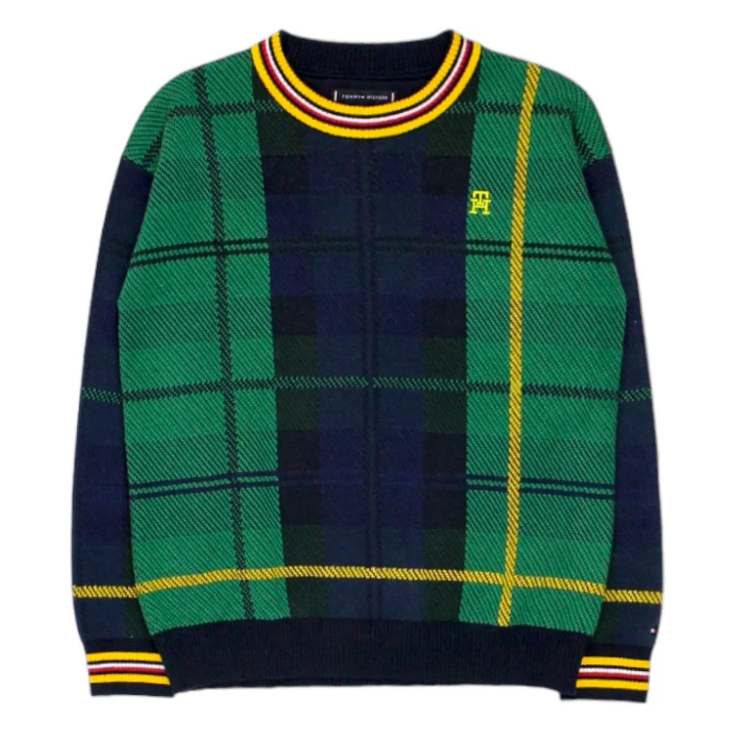 Tommy Hilfiger Green Black Watch Jumper