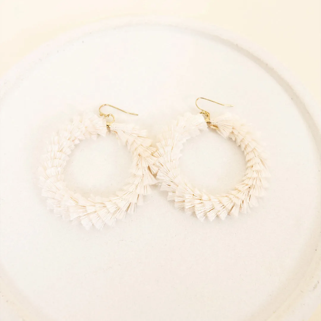 Twirl Around Earrings, Ivory