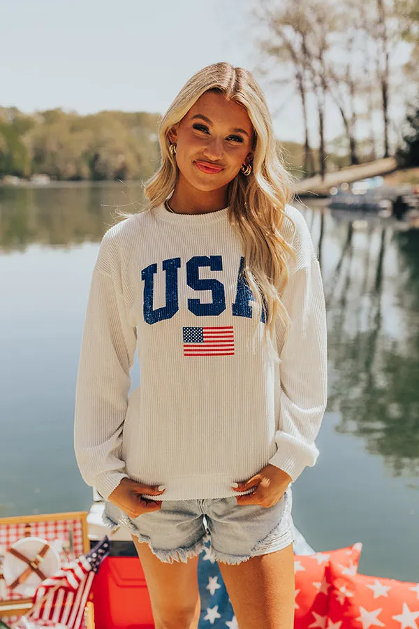 USA Ribbed Sweatshirt