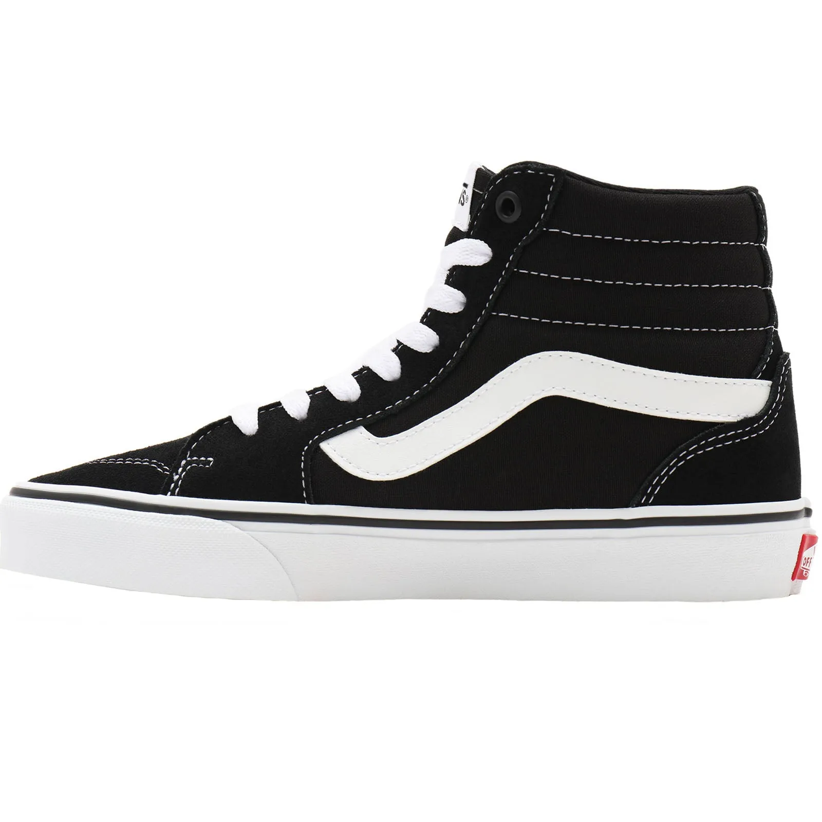 Vans Womens Filmore Hi Suede Canvas Trainers - Black/White