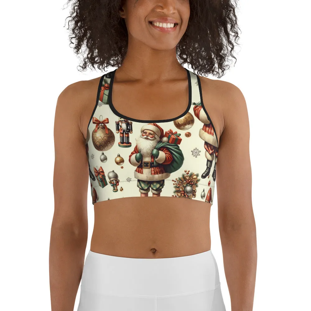 Vintage Christmas Sports Bra