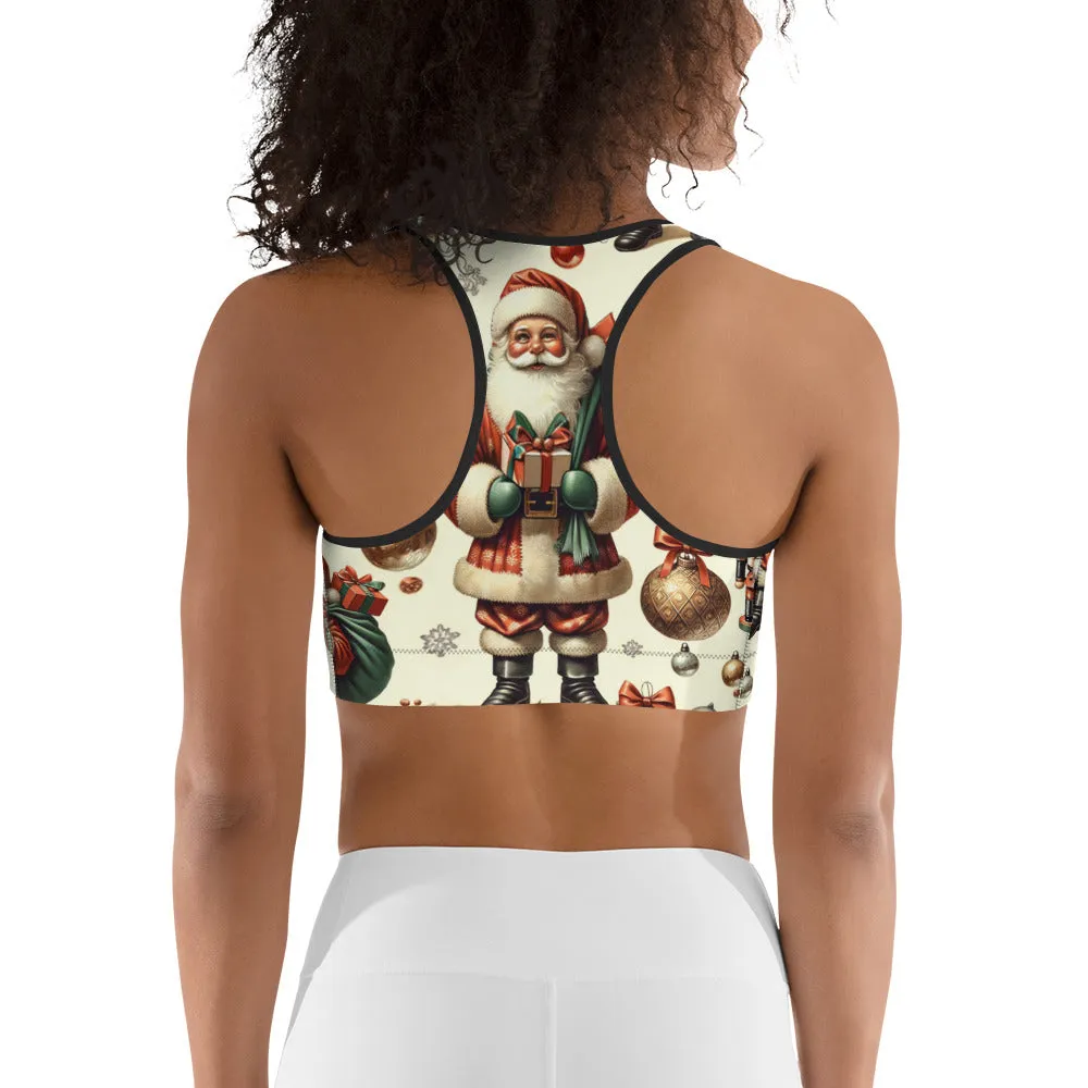 Vintage Christmas Sports Bra