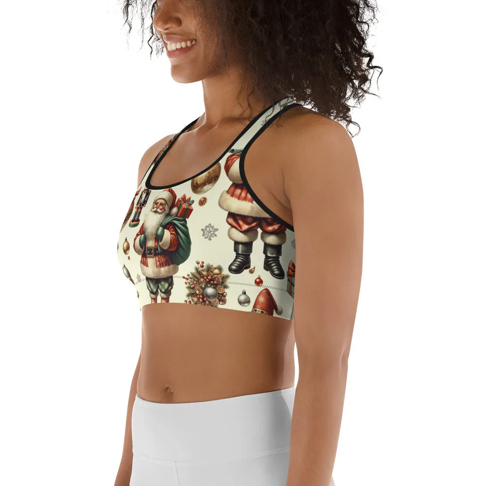 Vintage Christmas Sports Bra