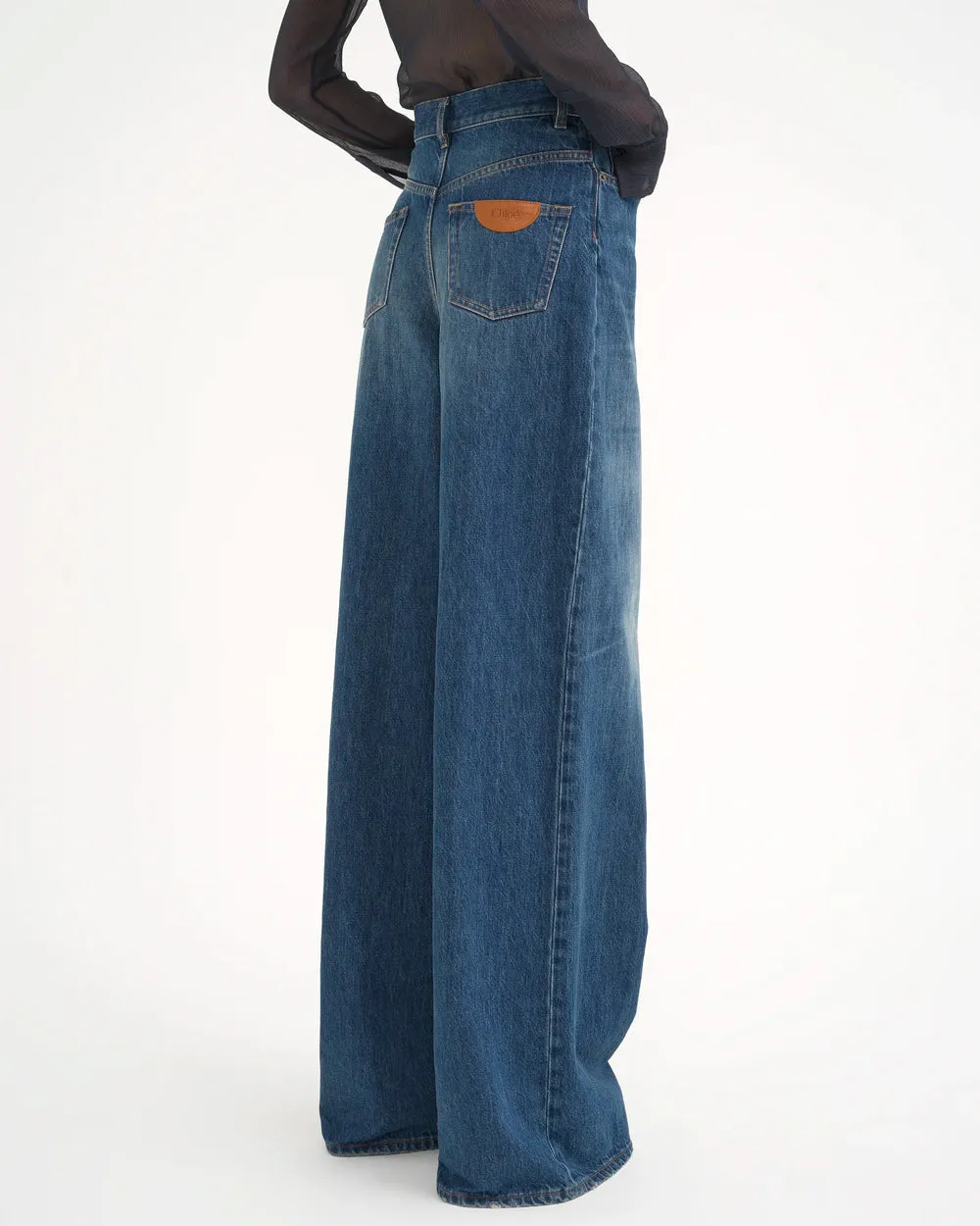 Wide Leg Jean in Night Blue