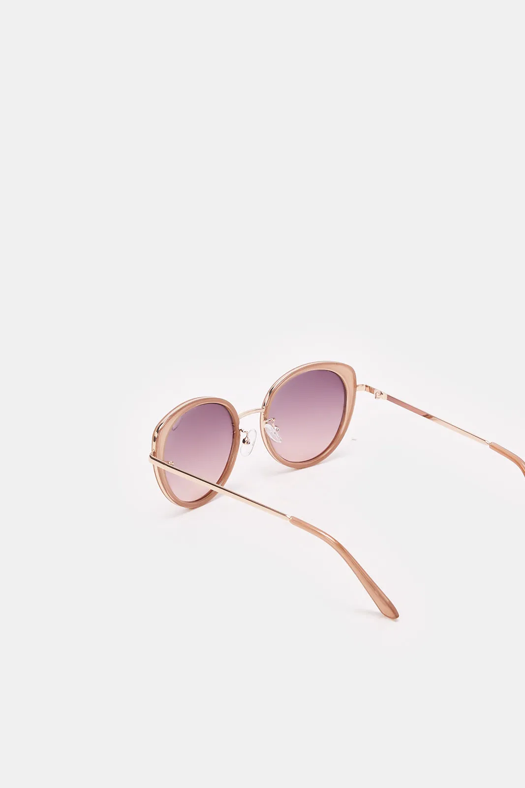 Women Beige Cat Eye Sunglasses