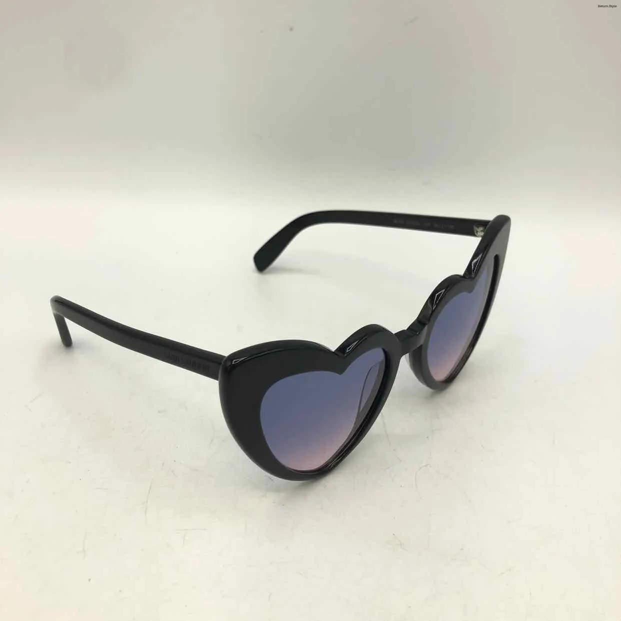 YSL - YVES ST LAURENT Black Pre Loved Heart Sunglasses w/case